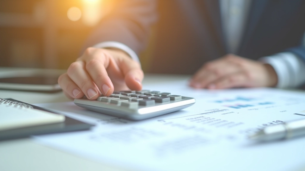 Taschenrechner und Finanzübersicht mit Berechnung der Sparzulage und Gesamtförderung