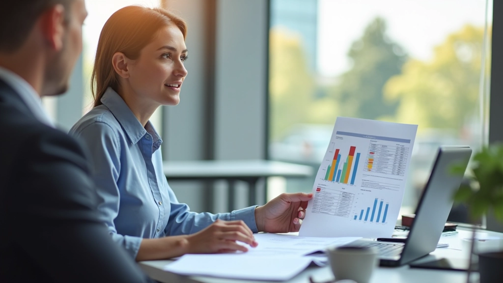 Finanzberater erklärt Bausparpläne anhand von Dokumenten und Grafiken